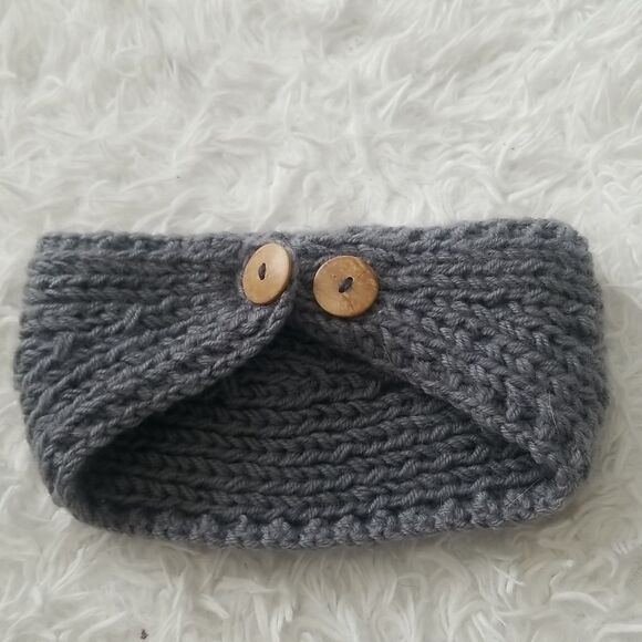 D&Y Gray Knitted Jewelled Headband - Picture 4 of 6